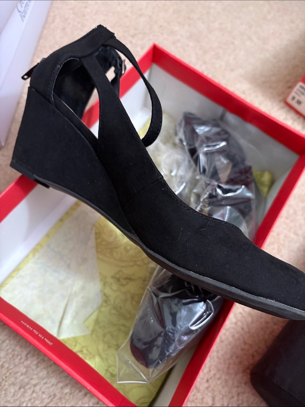American Rag Black Suede Wedge Heels